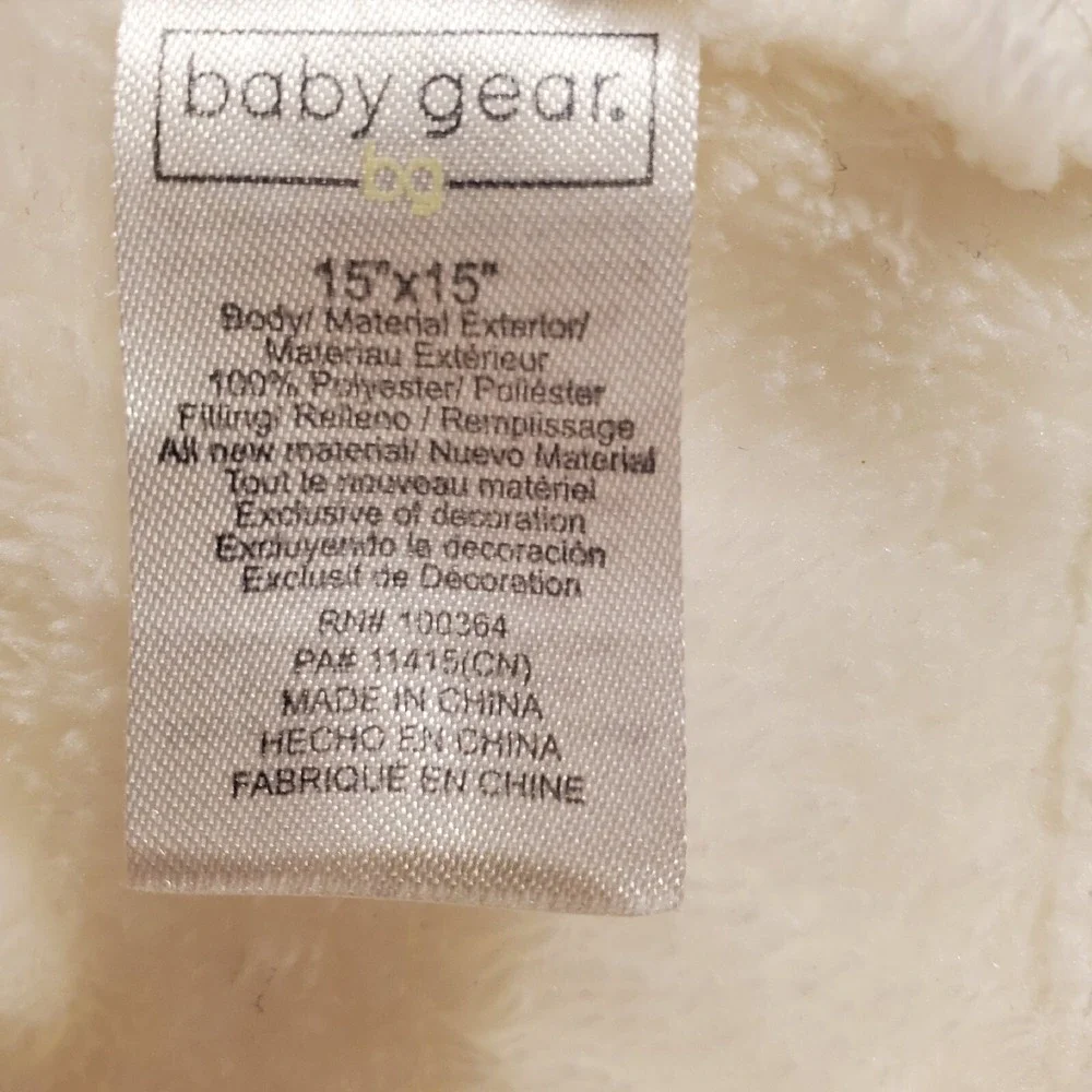 Baby Gear Lovey White Bear Pink Bow‎ Girls Fleece Baby Security Blanket  Plush
